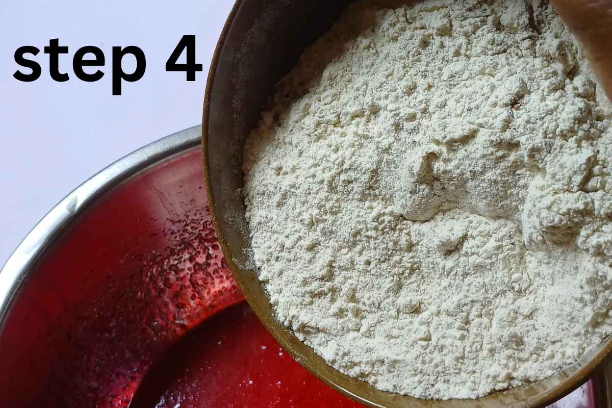 adding-dry-ingredients-to red-velvet-cupcake-recipe